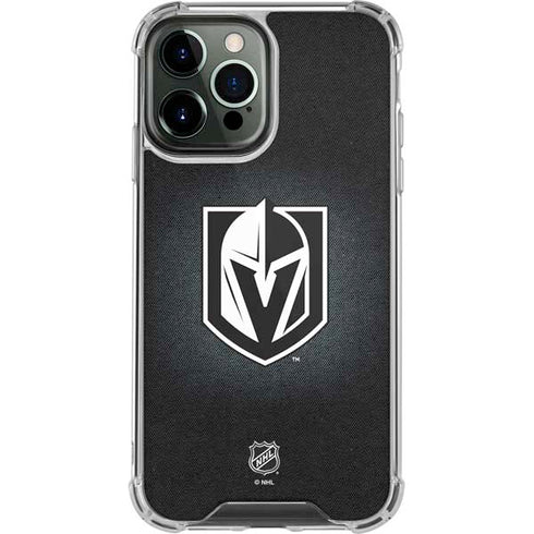 NHL Vegas Golden Knights Black Background iPhone 14 Pro Max Clear Case