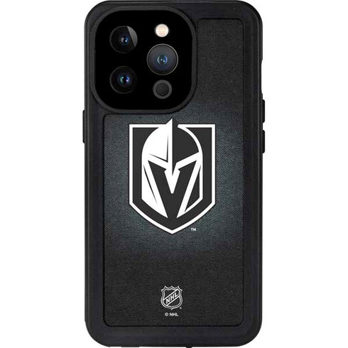 NHL Vegas Golden Knights Black Background iPhone 14 Pro Waterproof Case