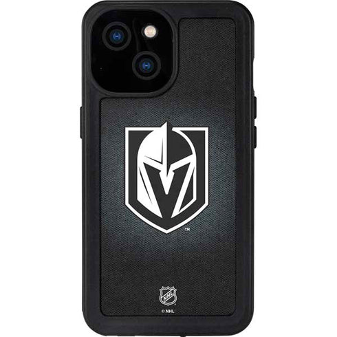 NHL Vegas Golden Knights Black Background iPhone 15 Waterproof Case