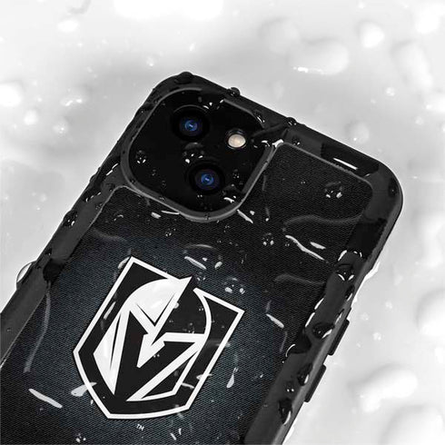 NHL Vegas Golden Knights Black Background iPhone 15 Waterproof Case
