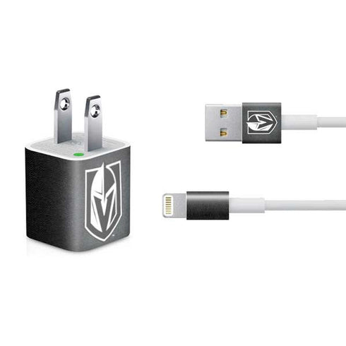 NHL Vegas Golden Knights Black Background iPhone Charger (5W USB) Skin