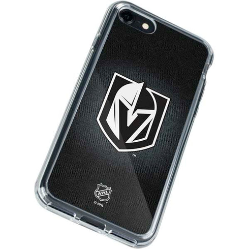 NHL Vegas Golden Knights Black Background iPhone SE (2nd & 3rd Gen) Clear Case
