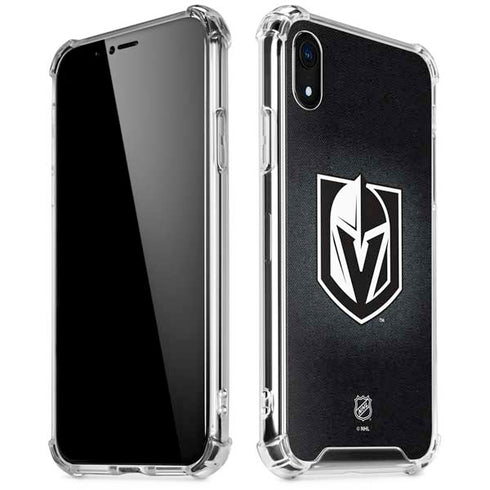 NHL Vegas Golden Knights Black Background iPhone XR Clear Case