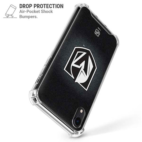 NHL Vegas Golden Knights Black Background iPhone XR Clear Case