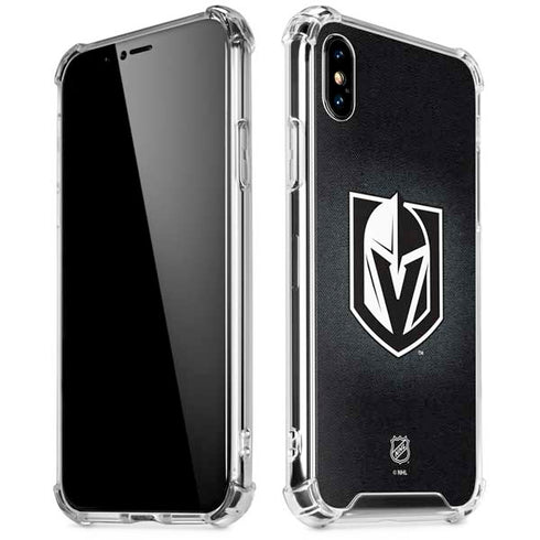 NHL Vegas Golden Knights Black Background iPhone XS Max Clear Case