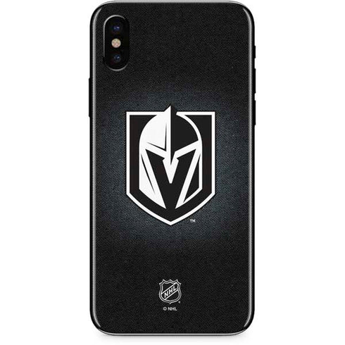 NHL Vegas Golden Knights Black Background iPhone XS Skin
