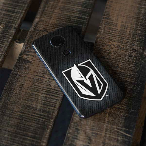 NHL Vegas Golden Knights Black Background Moto E5 Plus Skin