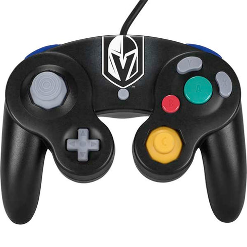 NHL Vegas Golden Knights Black Background Nintendo GameCube Controller Skin