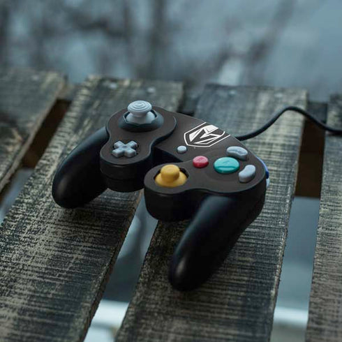 NHL Vegas Golden Knights Black Background Nintendo GameCube Controller Skin