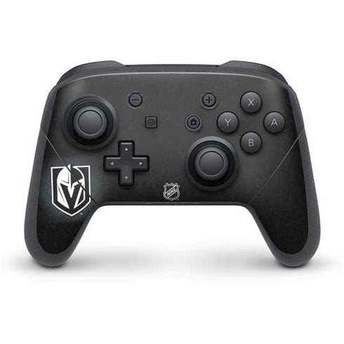 NHL Vegas Golden Knights Black Background Nintendo Switch Pro Controller Skin