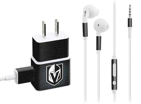 NHL Vegas Golden Knights Black Background Phone Charger Skin