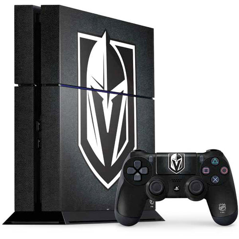 NHL Vegas Golden Knights Black Background PS4 Console and Controller Bundle Skin