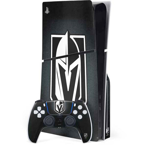 NHL Vegas Golden Knights Black Background PS5 Slim Disk Bundle Skin