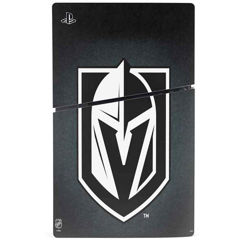 NHL Vegas Golden Knights Black Background PS5 Slim Digital Edition Console Skin