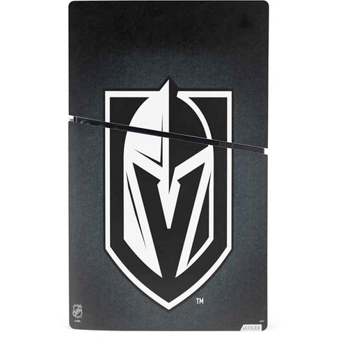 NHL Vegas Golden Knights Black Background PS5 Slim Digital Edition Console Skin