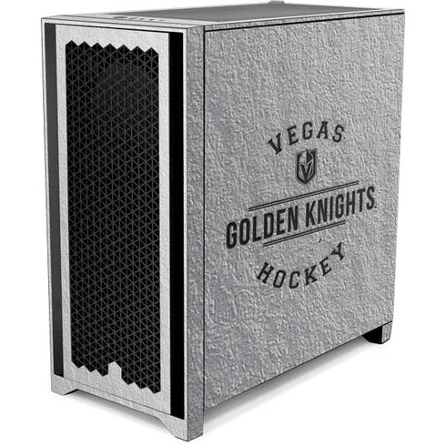 NHL Vegas Golden Knights Black Text Corsair 4000D Tempered Glass Mid-Tower ATX Case Skin