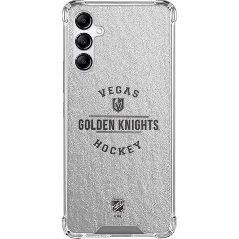 NHL Vegas Golden Knights Black Text Galaxy A14 5G Clear Case