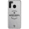 NHL Vegas Golden Knights Black Text Galaxy A21 Clear Case