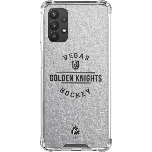 NHL Vegas Golden Knights Black Text Galaxy A32 5G Clear Case