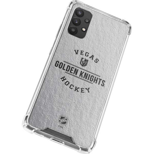 NHL Vegas Golden Knights Black Text Galaxy A32 5G Clear Case