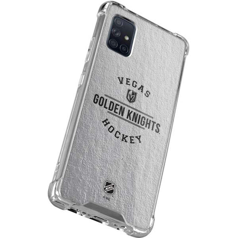 NHL Vegas Golden Knights Black Text Galaxy A51 5G Clear Case
