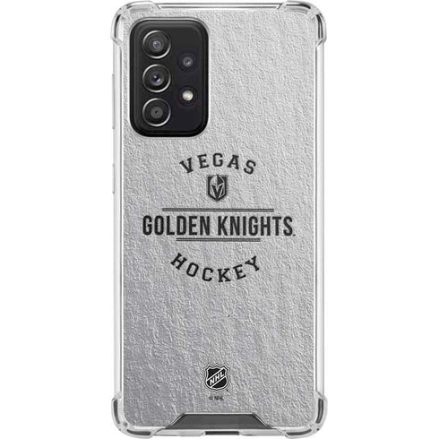 NHL Vegas Golden Knights Black Text Galaxy A52 5G Clear Case