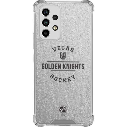 NHL Vegas Golden Knights Black Text Galaxy A53 5G Clear Case