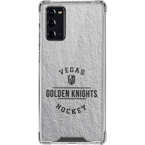 NHL Vegas Golden Knights Black Text Galaxy Note20 5G Clear Case