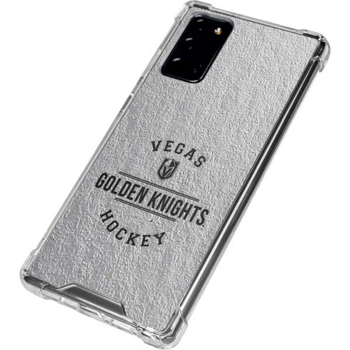 NHL Vegas Golden Knights Black Text Galaxy Note20 5G Clear Case