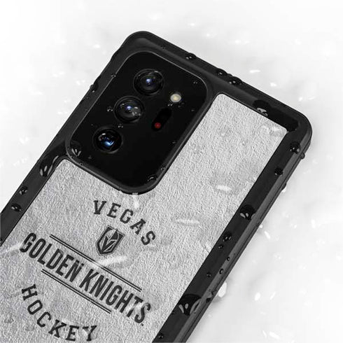 NHL Vegas Golden Knights Black Text Galaxy Note20 Ultra 5G Waterproof Case