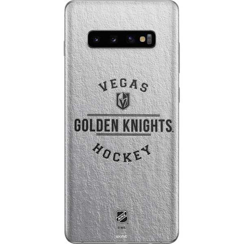 NHL Vegas Golden Knights Black Text Galaxy S10 Plus Skin