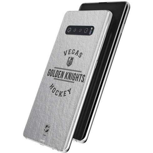 NHL Vegas Golden Knights Black Text Galaxy S10 Plus Skin