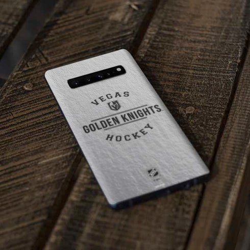 NHL Vegas Golden Knights Black Text Galaxy S10 Plus Skin