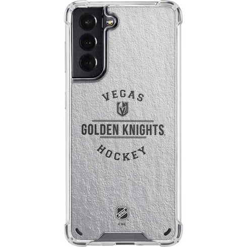 NHL Vegas Golden Knights Black Text Galaxy S21 5G Clear Case
