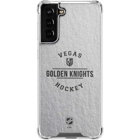 NHL Vegas Golden Knights Black Text Galaxy S21 FE Clear Case