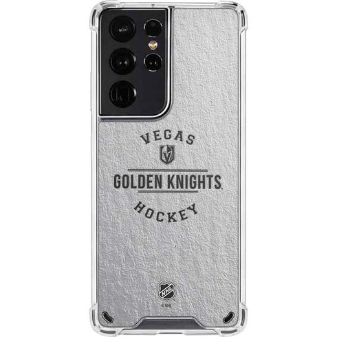 NHL Vegas Golden Knights Black Text Galaxy S21 Ultra 5G Clear Case