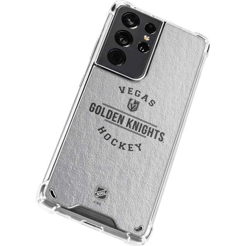 NHL Vegas Golden Knights Black Text Galaxy S21 Ultra 5G Clear Case