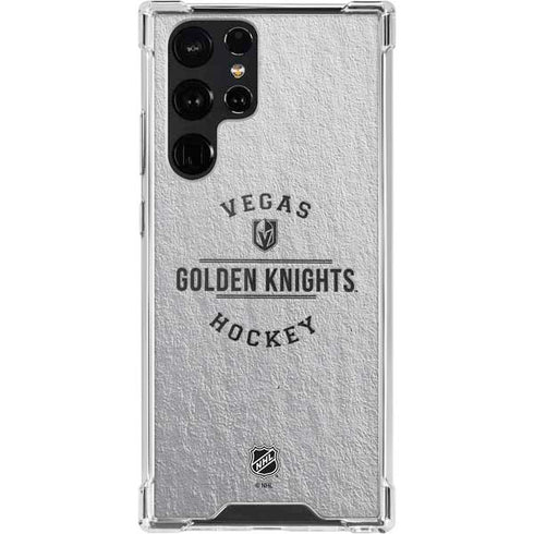 NHL Vegas Golden Knights Black Text Galaxy S22 Ultra Clear Case