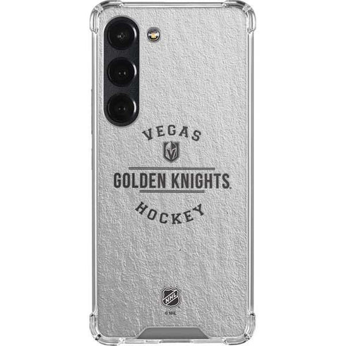 NHL Vegas Golden Knights Black Text Galaxy S23 Clear Case