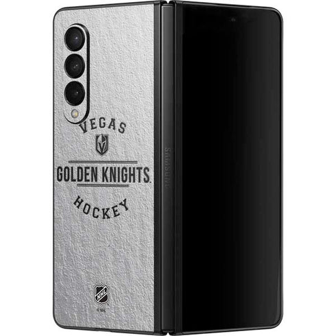 NHL Vegas Golden Knights Black Text Galaxy Z Fold3 5G Skin