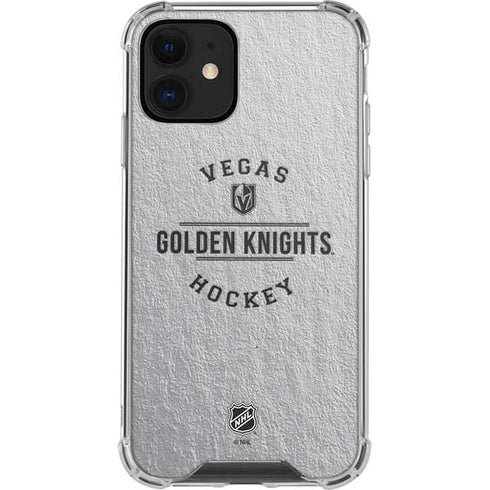 NHL Vegas Golden Knights Black Text iPhone 12 Mini Clear Case