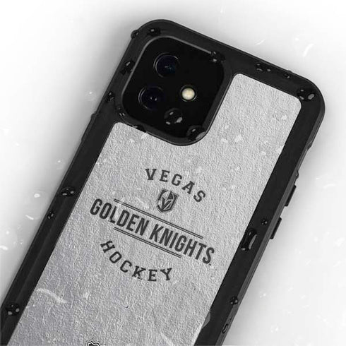 NHL Vegas Golden Knights Black Text iPhone 12 Mini Waterproof Case