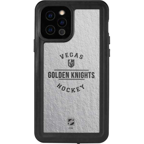 NHL Vegas Golden Knights Black Text iPhone 12 Pro Waterproof Case