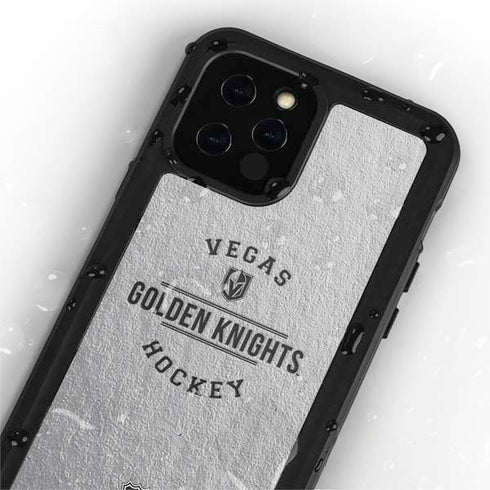 NHL Vegas Golden Knights Black Text iPhone 12 Pro Waterproof Case