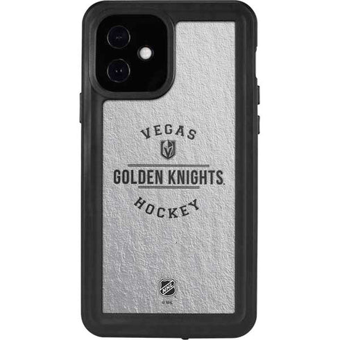 NHL Vegas Golden Knights Black Text iPhone 12 Waterproof Case