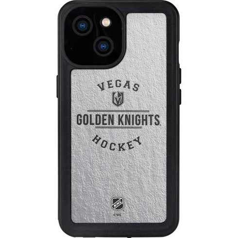 NHL Vegas Golden Knights Black Text iPhone 13 Mini Waterproof Case
