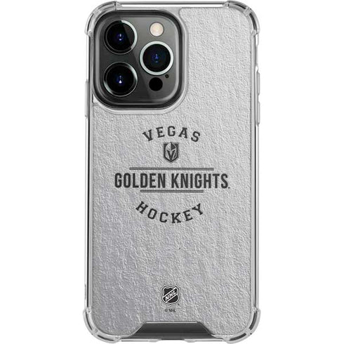 NHL Vegas Golden Knights Black Text iPhone 13 Pro Clear Case