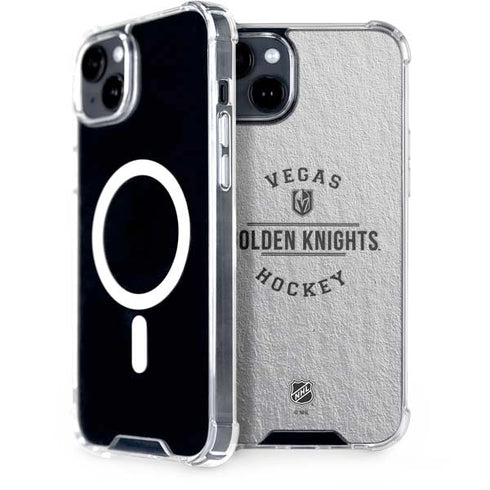 NHL Vegas Golden Knights Black Text iPhone 15 Plus MagSafe Case