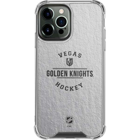 NHL Vegas Golden Knights Black Text iPhone 14 Pro Max Clear Case