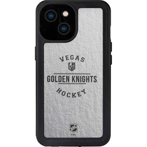 NHL Vegas Golden Knights Black Text iPhone 15 Waterproof Case